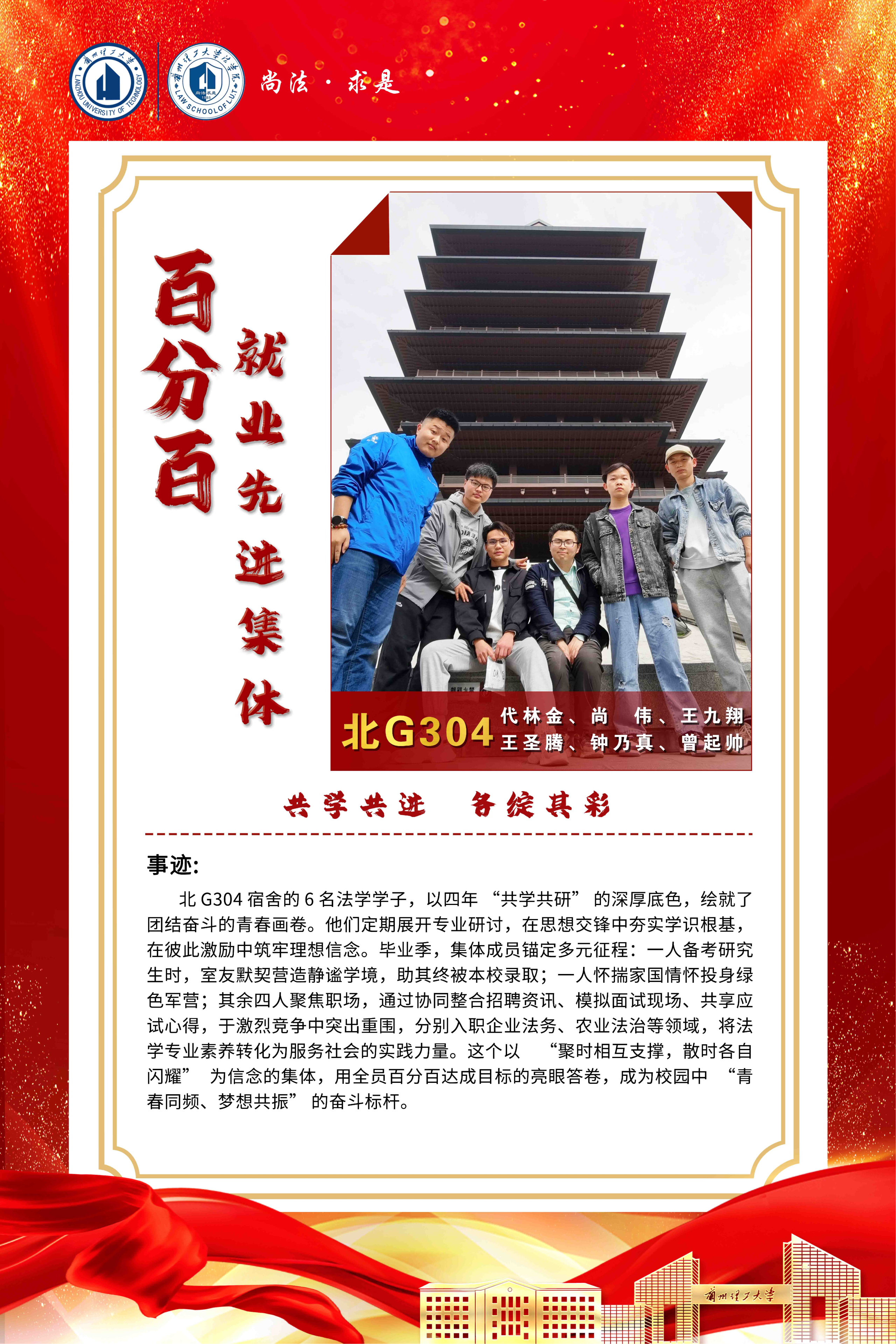 百分百就业先进集体   北G304